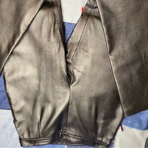 Clio Black Leather Trousers